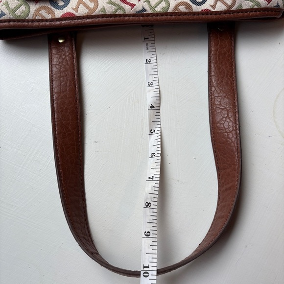 90s Vintage Leather Tapestry Tote Bag - Picture 12 of 12